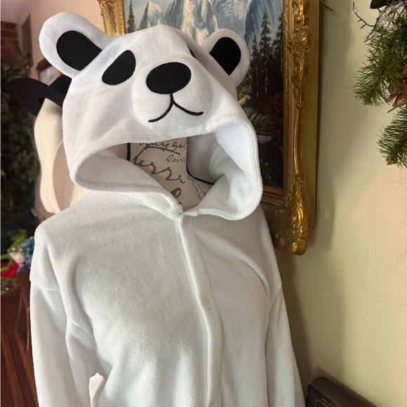 White Panda Bear Hooded Halloween Costume - Picture 3 of 6